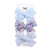 Children's Handmade Fabric Floral Bow Hair Clip Set Simple Fresh Baby Hair Accessories Right Side Hairpins