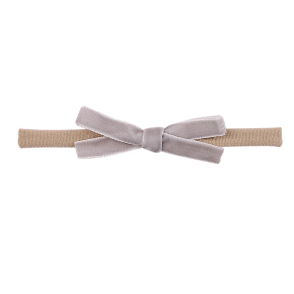 Children's Handmade Nylon Fabric Bow Plaid Hair Band Set Soft Elastic Bow Hair Rope Headdress Accessories