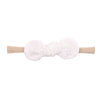 Children's Handmade Nylon Fabric Bow Plaid Hair Band Set Soft Elastic Bow Hair Rope Headdress Accessories