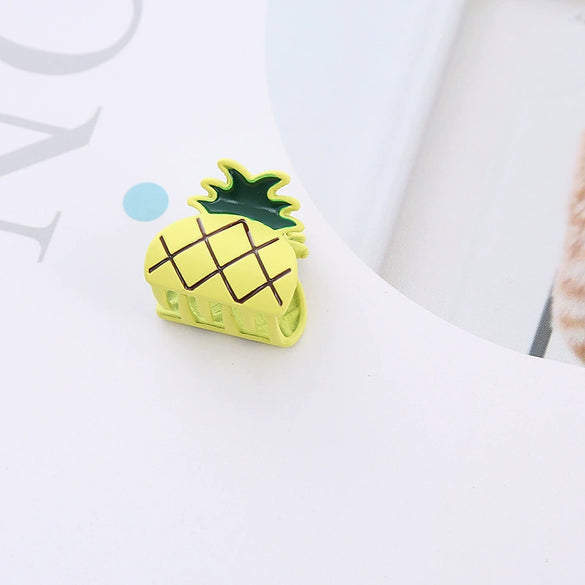 Children's Metal Cartoon Fruit Animal Style Baking Varnish Hair Clip Hair Accessories