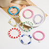 Children's Plastic Resin Beaded Heart Shaped Cartoon Style Electroplated Diy Bracelet Jewelry Accessories