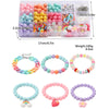 Children's Plastic Resin Beaded Heart Shaped Cartoon Style Electroplated Diy Bracelet Jewelry Accessories