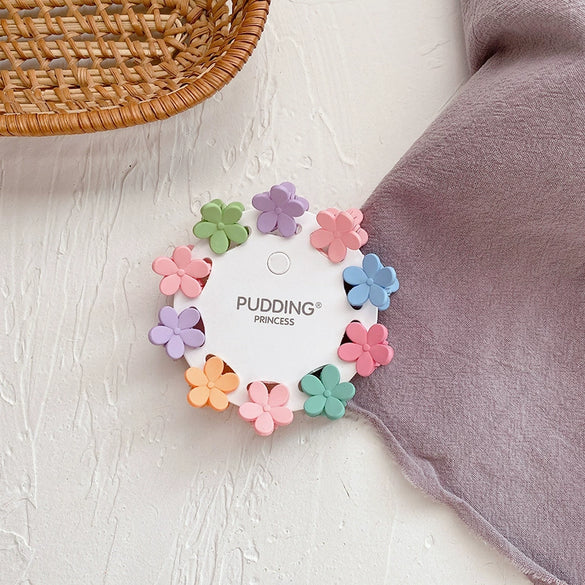 Children's Plastic Resin Handmade Solid Color Hair Clip