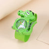 Children's Plastic Rubber Watch Fashion Creative Round Dial Cartoon Pattern Quartz Watch