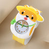 Children's Plastic Rubber Watch Fashion Creative Round Dial Cartoon Pattern Quartz Watch
