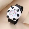 Children's Plastic Rubber Watch Fashion Creative Round Dial Cartoon Pattern Quartz Watch