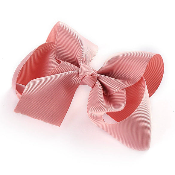 Children's Solid Color Cloth Bow Hair Clip Pointed Bb Clip Flower Headdress For Girls Baby Bow Hairpin Accessory