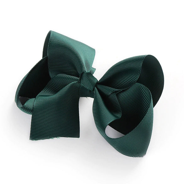 Children's Solid Color Cloth Bow Hair Clip Pointed Bb Clip Flower Headdress For Girls Baby Bow Hairpin Accessory