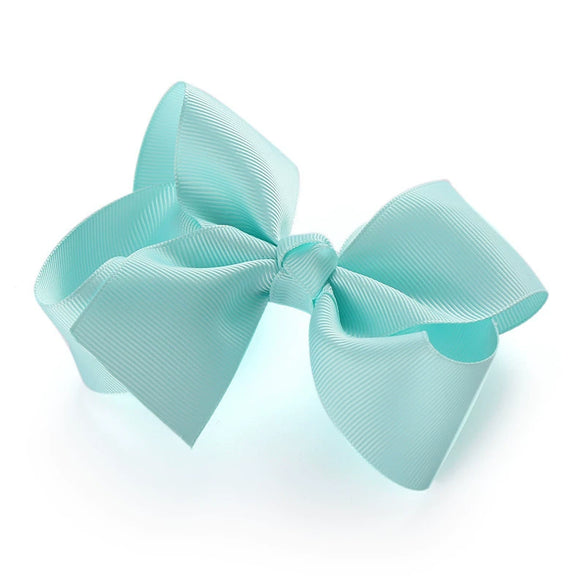 Children's Solid Color Cloth Bow Hair Clip Pointed Bb Clip Flower Headdress For Girls Baby Bow Hairpin Accessory