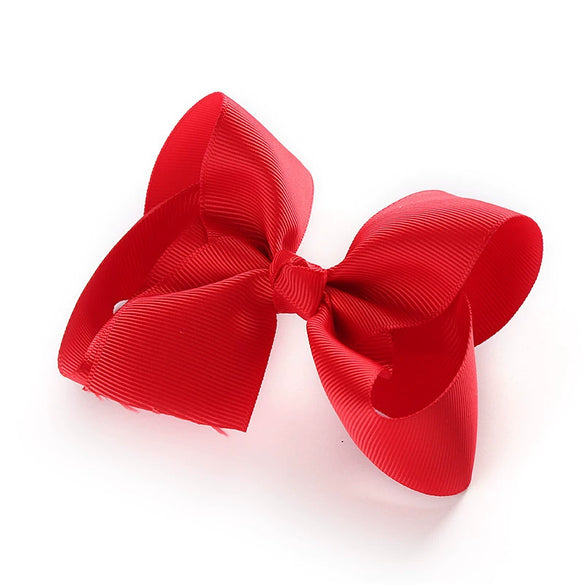 Children's Solid Color Cloth Bow Hair Clip Pointed Bb Clip Flower Headdress For Girls Baby Bow Hairpin Accessory