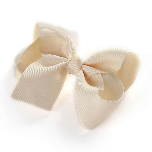 Children's Solid Color Cloth Bow Hair Clip Pointed Bb Clip Flower Headdress For Girls Baby Bow Hairpin Accessory