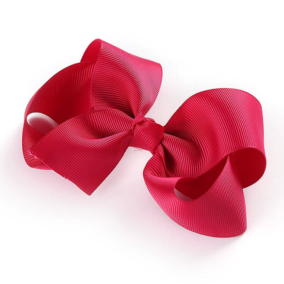 Children's Solid Color Cloth Bow Hair Clip Pointed Bb Clip Flower Headdress For Girls Baby Bow Hairpin Accessory