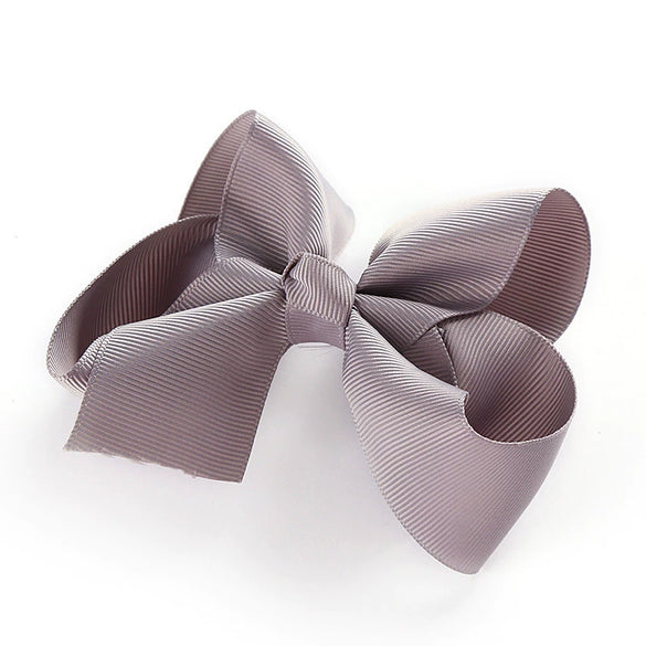 Children's Solid Color Cloth Bow Hair Clip Pointed Bb Clip Flower Headdress For Girls Baby Bow Hairpin Accessory