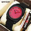 Children's Watch Dopamine Colorblocking Silicone Case And Strap Round Dial Quartz Movement Waterproof