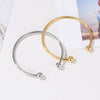 Chinoiserie Open Copper Bracelet Handmade Beaded Ethnic Style Round Electroplated Bracelet For Best Friends