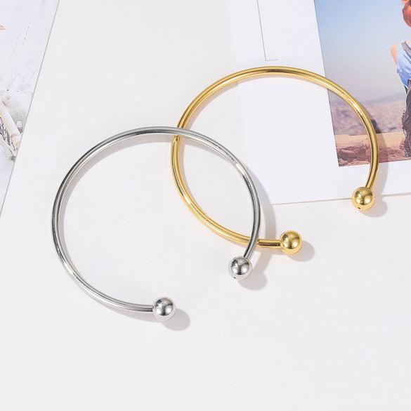 Chinoiserie Open Copper Bracelet Handmade Beaded Ethnic Style Round Electroplated Bracelet For Best Friends
