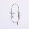 Choker Necklace Stainless Steel Titanium Steel Bow Snake Bone Style 18K Gold Plated Color Preservation Electroplating