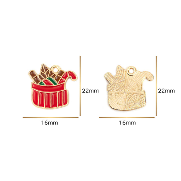 Christmas Alloy Enamel Deer Head Snowflake Gingerbread Man Bell Pendant Necklace With Electroplated Finish