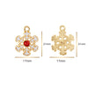 Christmas Alloy Enamel Deer Head Snowflake Gingerbread Man Bell Pendant Necklace With Electroplated Finish