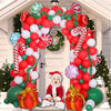 Christmas Balloon Arch Decoration Set With Santa Gift Box Round Aluminum Foil Ornament Balloons