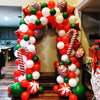 Christmas Balloon Arch Decoration Set With Santa Gift Box Round Aluminum Foil Ornament Balloons