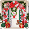 Christmas Balloon Arch Decoration Set With Santa Gift Box Round Aluminum Foil Ornament Balloons