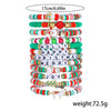 Christmas Bracelet Soft Ceramic And Clay Beads With Cartoon Characters Geometric Type Animal Zodiac Letters Numbers Text And Festive Elements