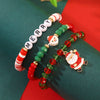 Christmas Bracelet Soft Pottery Beaded Letter Snowflake Handmade