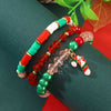 Christmas Bracelet Soft Pottery Beaded Letter Snowflake Handmade