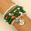 Christmas Bracelet Soft Pottery Beaded Letter Snowflake Handmade