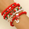Christmas Bracelet Soft Pottery Beaded Letter Snowflake Handmade