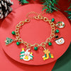 Christmas Bracelet With Geometric Pattern And Festive Elements