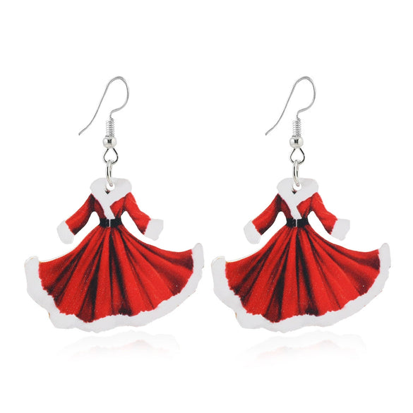 Christmas Carnival Party Elegant Fashion Acrylic Doublesided Earrings