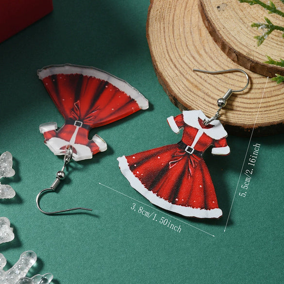 Christmas Carnival Party Elegant Fashion Acrylic Doublesided Earrings