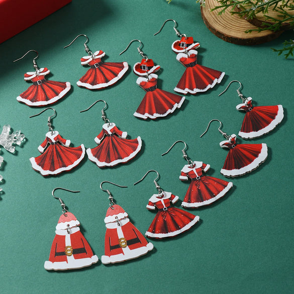 Christmas Carnival Party Elegant Fashion Acrylic Doublesided Earrings