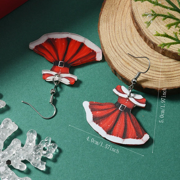Christmas Carnival Party Elegant Fashion Acrylic Doublesided Earrings