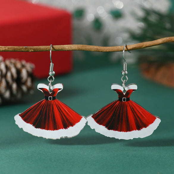 Christmas Carnival Party Elegant Fashion Acrylic Doublesided Earrings