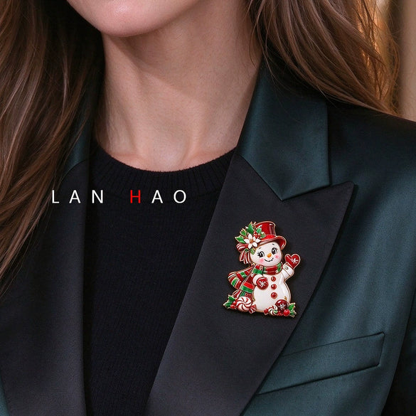 Christmas Cat Brooch Electroplated Alloy Glaze Drip Animal Pin For Unisex Festive Accessories
