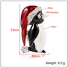 Christmas Clothing Alloy Penguin Brooch With Oil Dripping Design And Electroplating