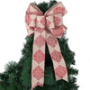 Christmas Decoration Red Bow Cotton Cloth Christmas Tree Decorations For Shopping Mall Hotel