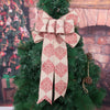 Christmas Decoration Red Bow Cotton Cloth Christmas Tree Decorations For Shopping Mall Hotel