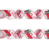 Christmas Decoration Ribbon Red White For Christmas Tree Gift Box Packaging Accessories