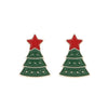 Christmas Earrings Alloy Snowflake Diamond Bell Christmas Tree Cartoon Character Rhombus Ushaped Dropshaped Geometric Animal Zodiac Electroplated
