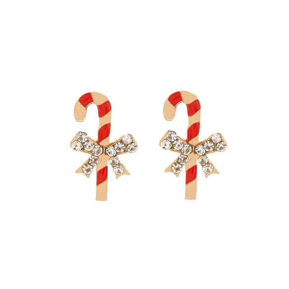 Christmas Earrings Alloy Snowflake Diamond Bell Christmas Tree Cartoon Character Rhombus Ushaped Dropshaped Geometric Animal Zodiac Electroplated