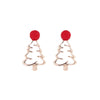 Christmas Earrings Alloy Snowflake Diamond Bell Christmas Tree Cartoon Character Rhombus Ushaped Dropshaped Geometric Animal Zodiac Electroplated