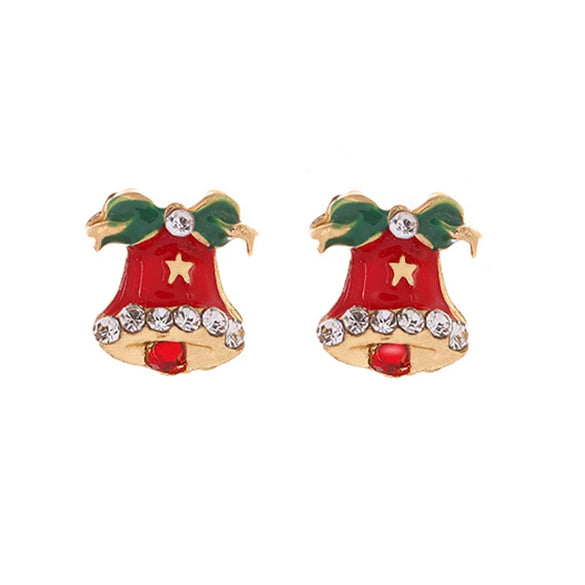 Christmas Earrings Alloy Snowflake Diamond Bell Christmas Tree Cartoon Character Rhombus Ushaped Dropshaped Geometric Animal Zodiac Electroplated