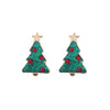 Christmas Earrings Alloy Snowflake Diamond Bell Christmas Tree Cartoon Character Rhombus Ushaped Dropshaped Geometric Animal Zodiac Electroplated
