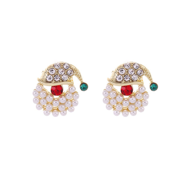 Christmas Earrings Alloy Snowflake Diamond Bell Christmas Tree Cartoon Character Rhombus Ushaped Dropshaped Geometric Animal Zodiac Electroplated