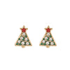 Christmas Earrings Alloy Snowflake Diamond Bell Christmas Tree Cartoon Character Rhombus Ushaped Dropshaped Geometric Animal Zodiac Electroplated