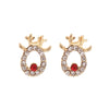 Christmas Earrings Alloy Snowflake Diamond Bell Christmas Tree Cartoon Character Rhombus Ushaped Dropshaped Geometric Animal Zodiac Electroplated